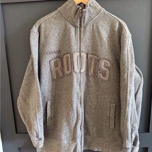 Gray ROOTS Zip-Up Jacket